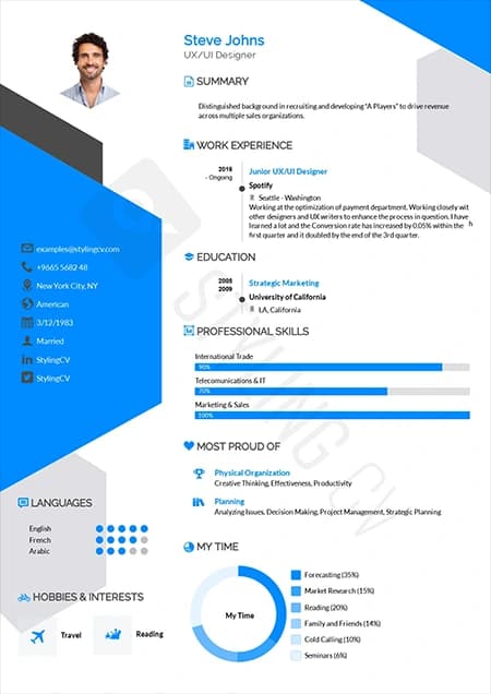 Elegant — ATS-friendly professional resume template preview | StylingCV