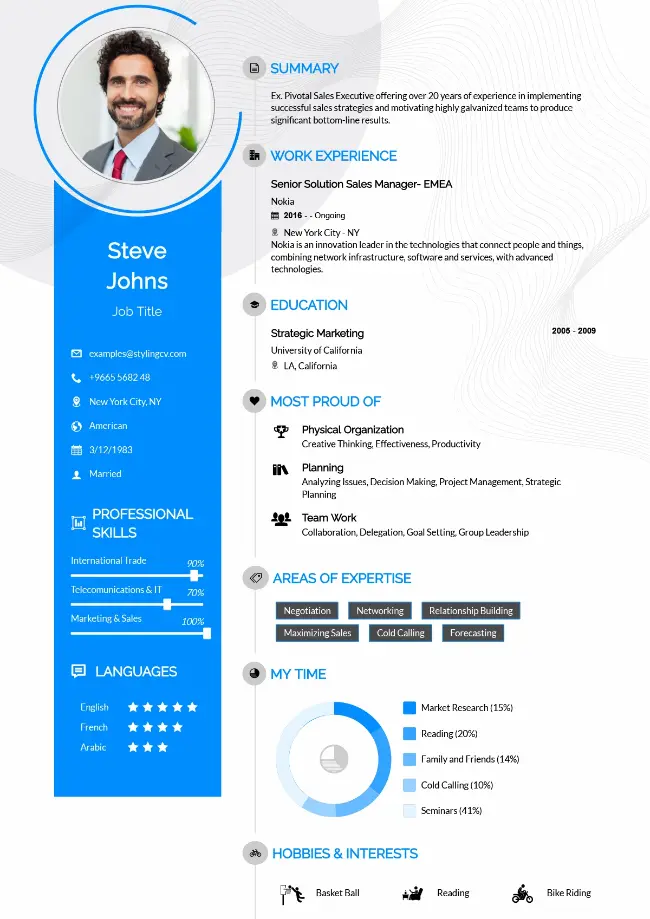Rayhan — ATS-friendly professional resume template preview | StylingCV