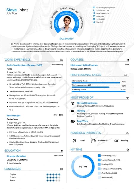 Smart — ATS-friendly professional resume template preview | StylingCV