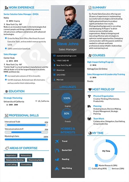 Bold resume template