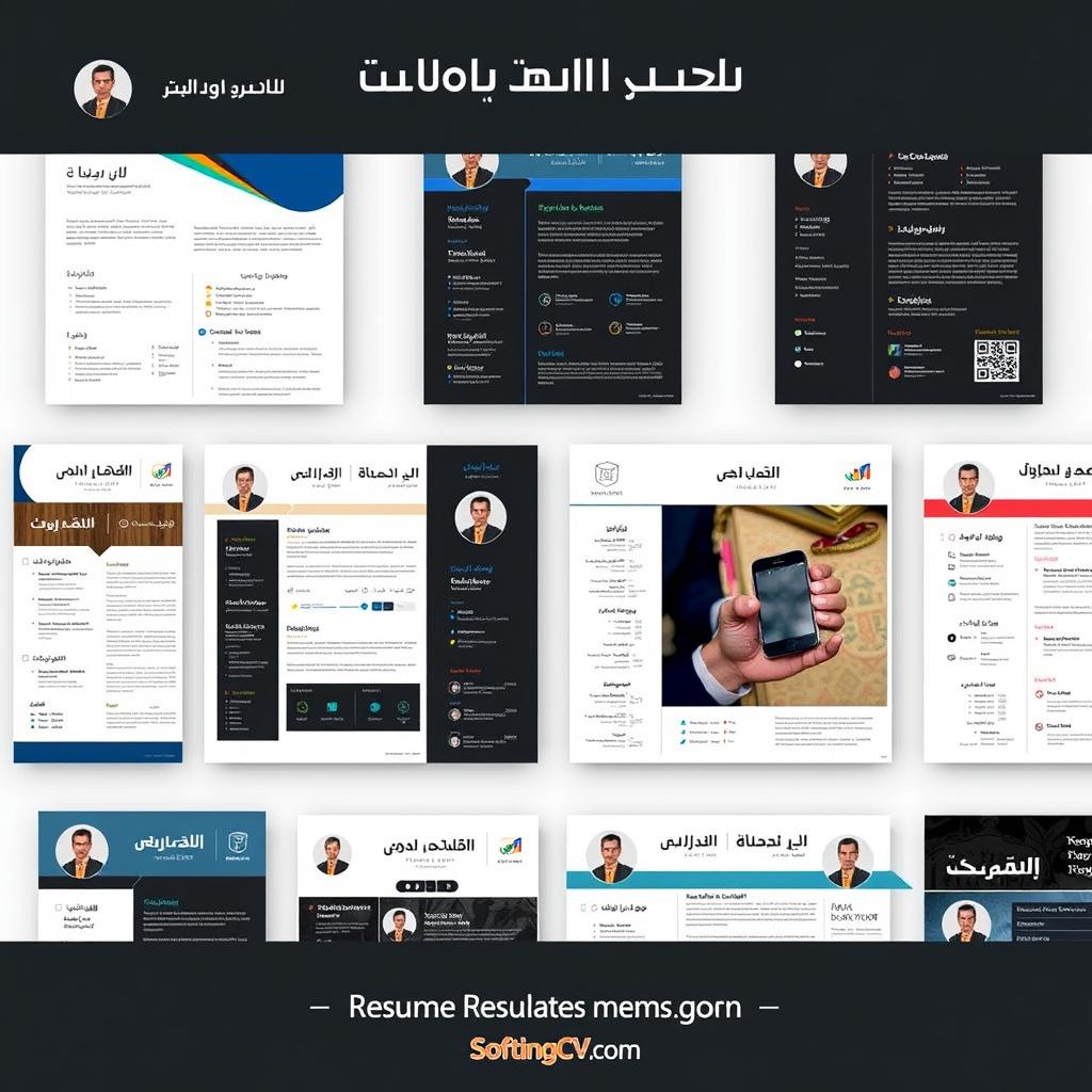 قوالب سيرة ذاتية عربية متنوعة من مواقع عربية لصنع سيرة ذاتية