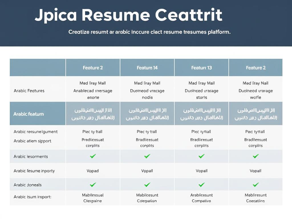 مقارنة بين أدوات إنشاء السيرة الذاتية العربية