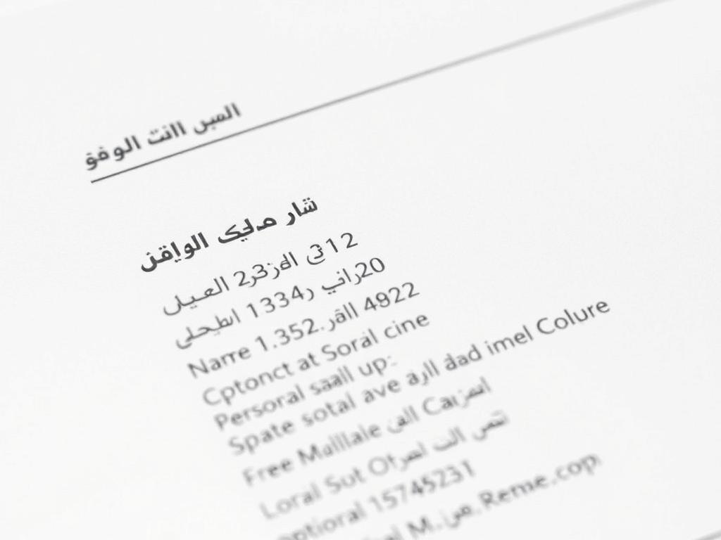 نموذج لقسم المعلومات الشخصية في السيرة الذاتية العربية