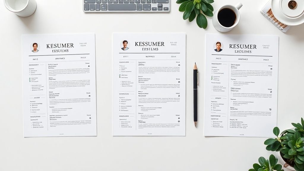 أنواع صيغ السيرة الذاتية