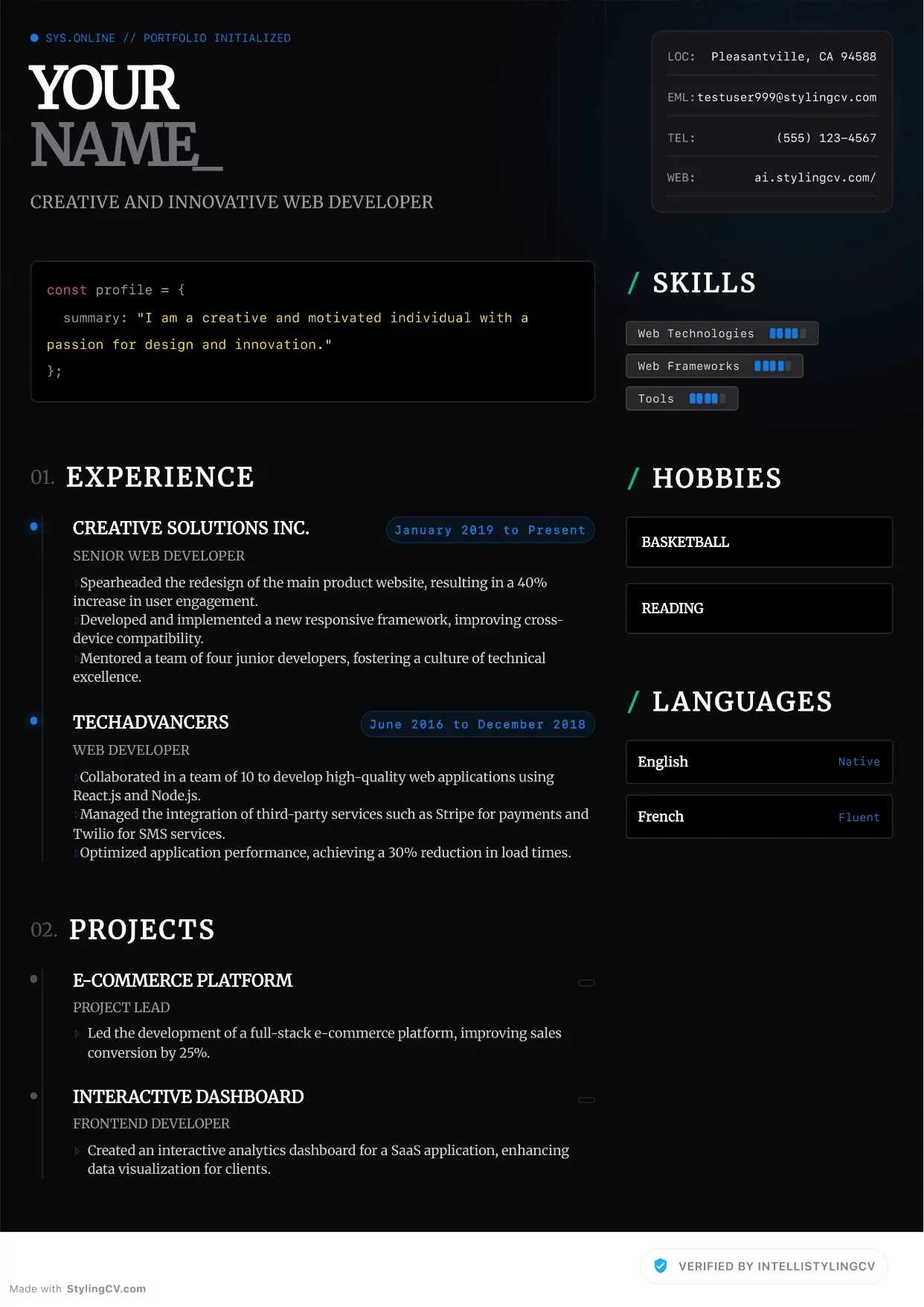 Zenith Resume Template