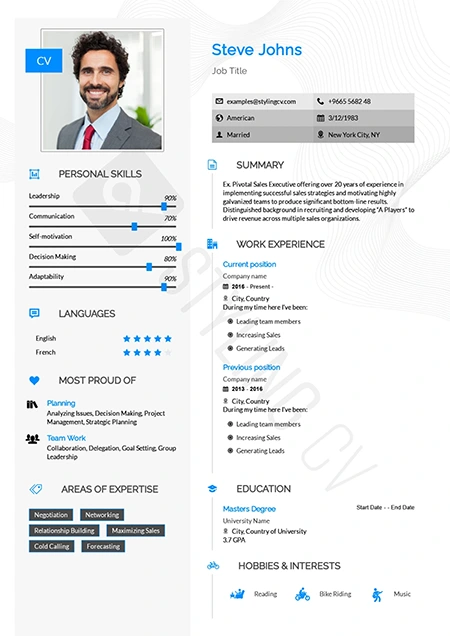 Feminine resume template