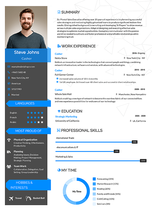 Cv Templates Stylingcv French