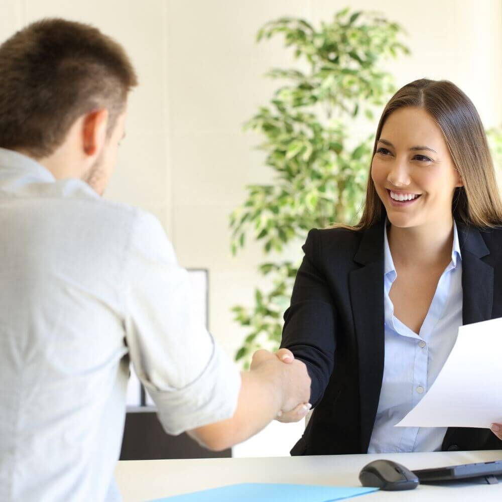 A man being offered a job