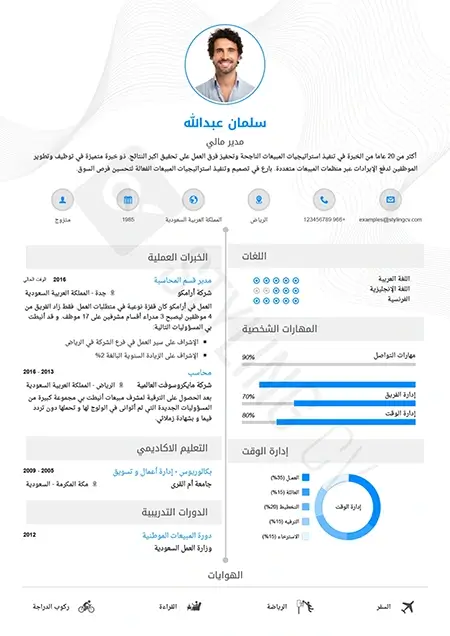 معاينة قالب سيرة ذاتية Bilingual Resume Templates — StylingCV