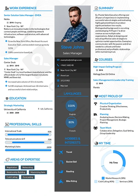 Bold resume template