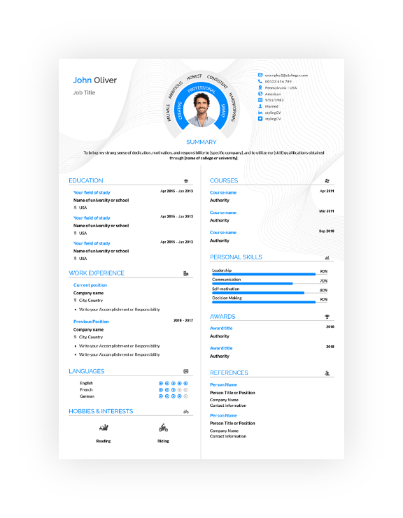 template ng preview ng cv