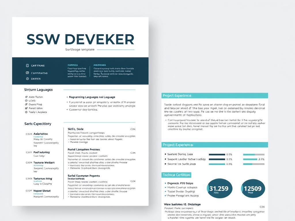 Software developer CV template