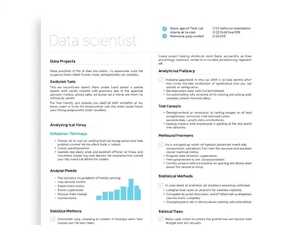 Data scientist CV template