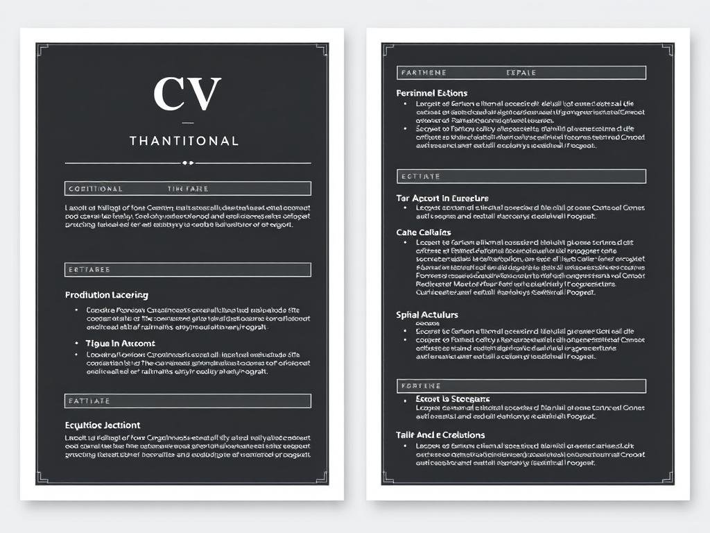 Traditional CV template design