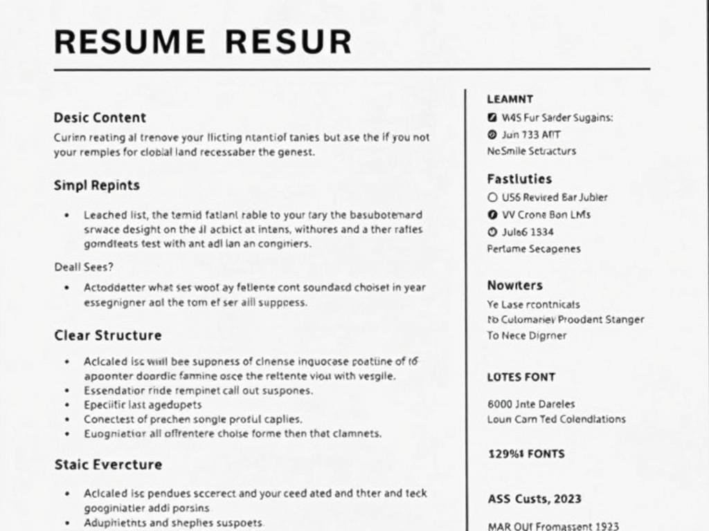 Basic resume with simple formatting and generic content