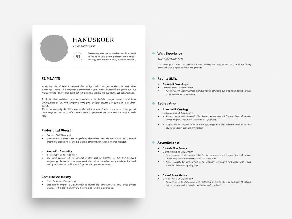Professional business CV template