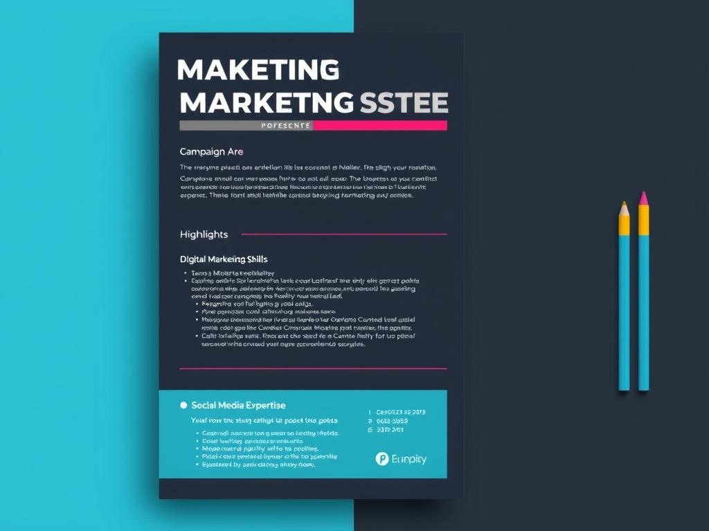 Marketing professional CV template