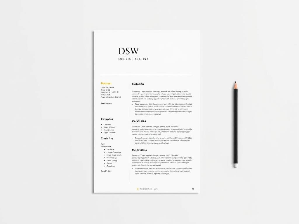 Minimalist CV template design