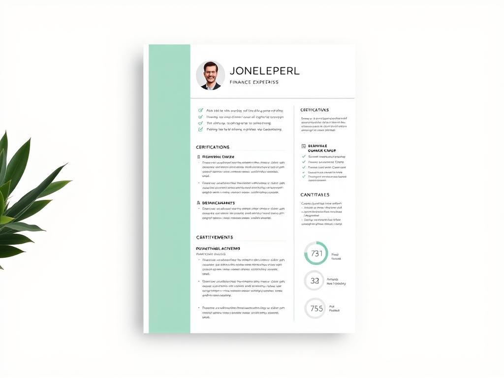 Finance professional CV template