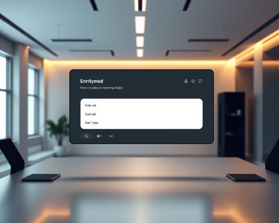 A sleek, minimalist AI-powered resume builder interface floats in a well-lit, modern workspace. In the foreground, a large input field beckons the user to enter their employment details, with clean icons and intuitive controls surrounding it. The middle ground features a live preview pane, dynamically updating the resume design as the user types. In the background, a subtle grid pattern and muted color palette create a professional, technology-driven atmosphere. Warm, directional lighting emphasizes the interface's digital elegance, while a high-resolution, high-contrast display ensures a smooth, responsive experience.