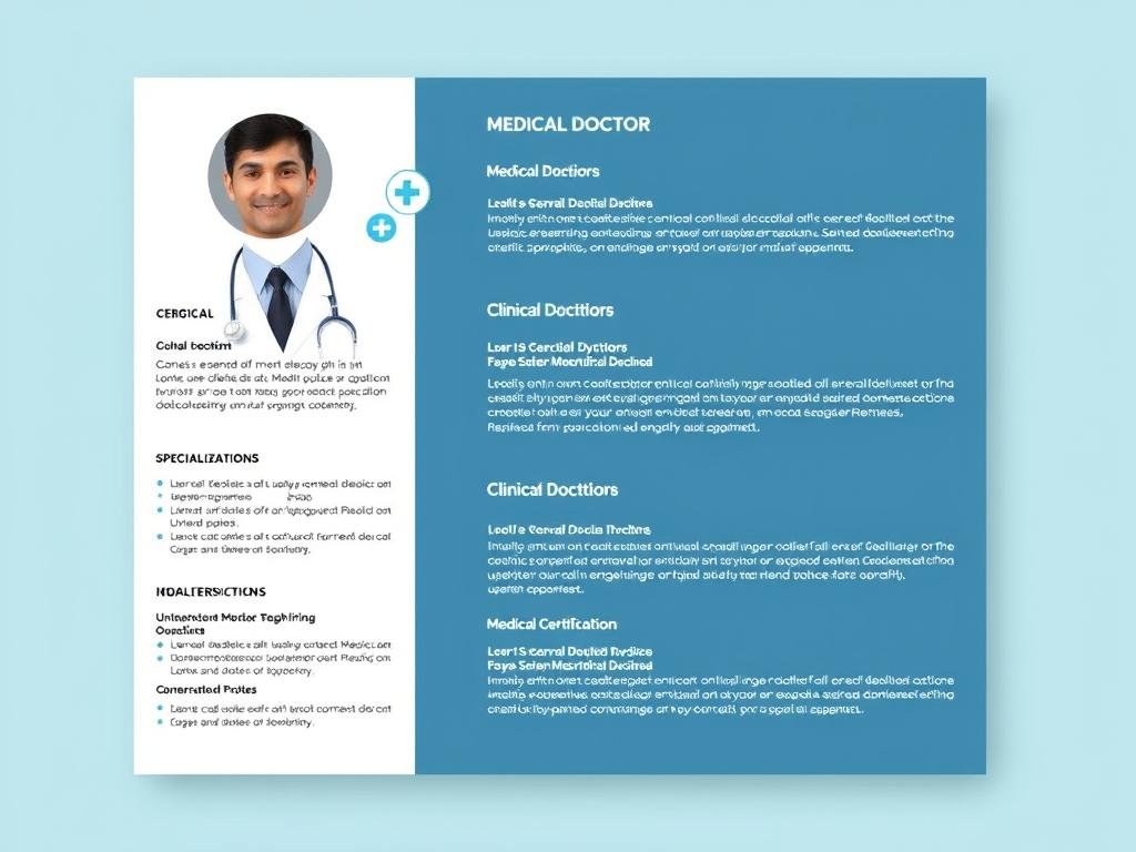 Medical doctor CV template