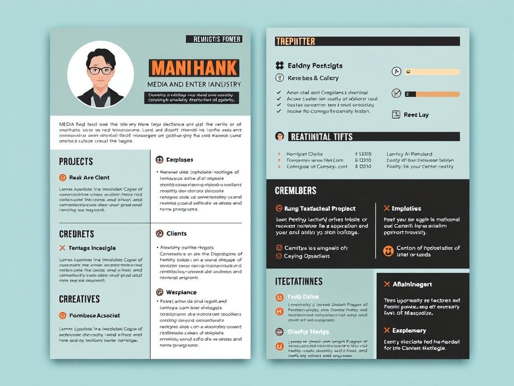 Media and entertainment industry CV template
