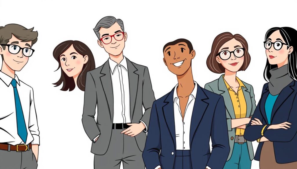 Different professional personas representing various career stages needing to begin a cover letter for a job Different professional personas representing various career stages needing to begin a cover letter for a job