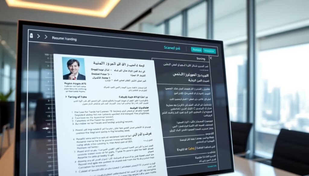 Resume being scanned through ATS system with GCC employer dashboard Resume being scanned through ATS system with GCC employer dashboard