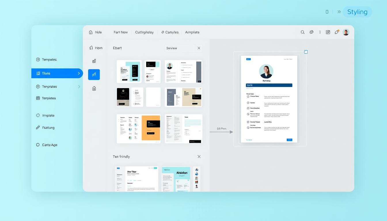 Styling CV builder interface showing the best CV builder platform
