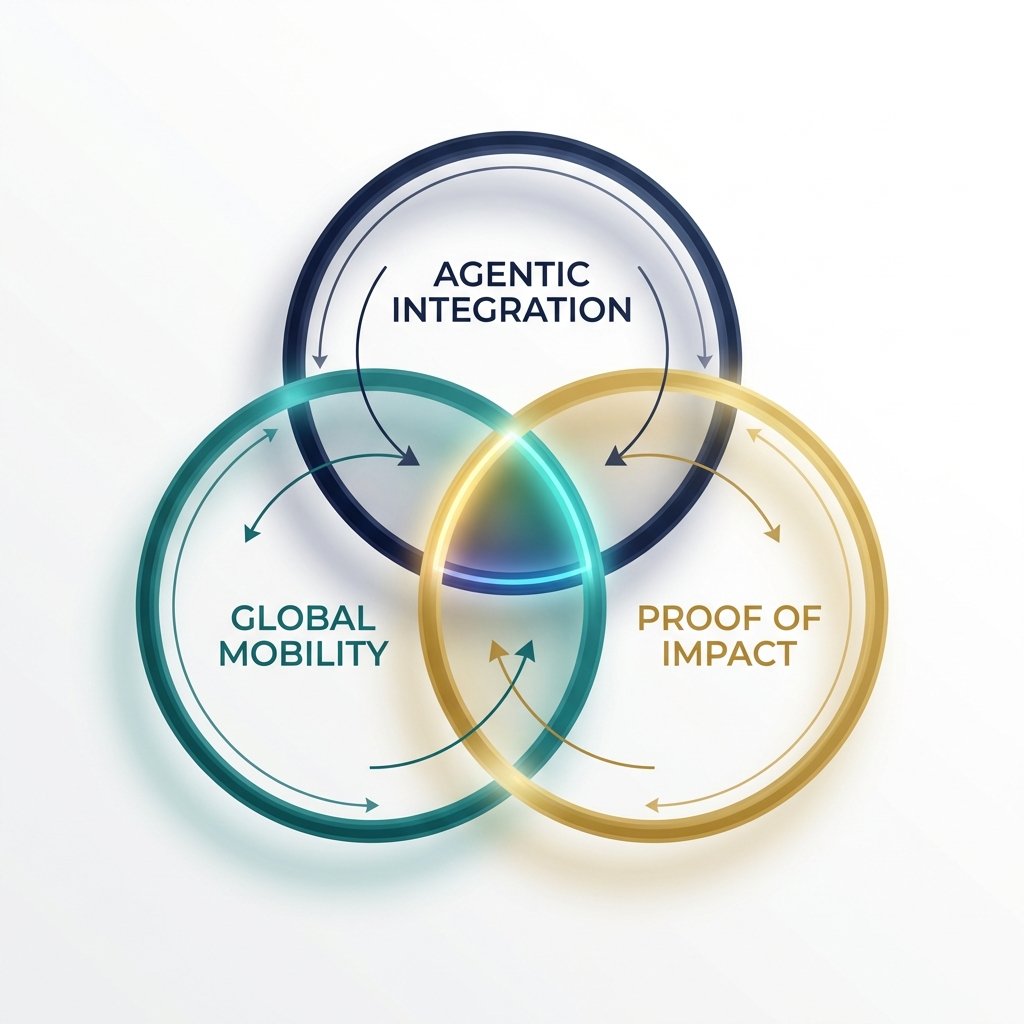 The Three Pillars of Career Paradigm: Agentic Integration, Global Mobility, Proof of Impact
