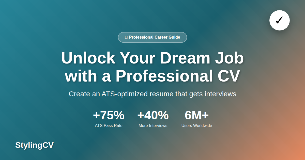 Unlock Your Dream Job with a Professional CV