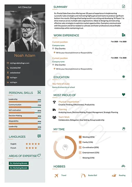 Leafish resume template