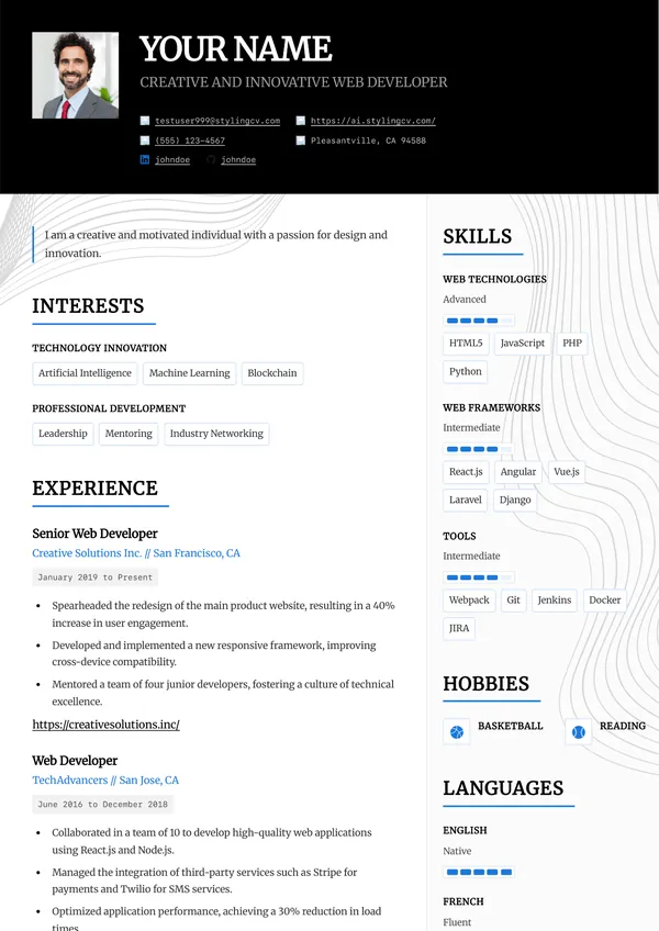 Architect resume template