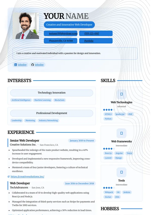Creative resume template