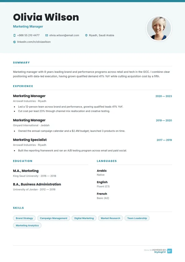 Harbor resume template