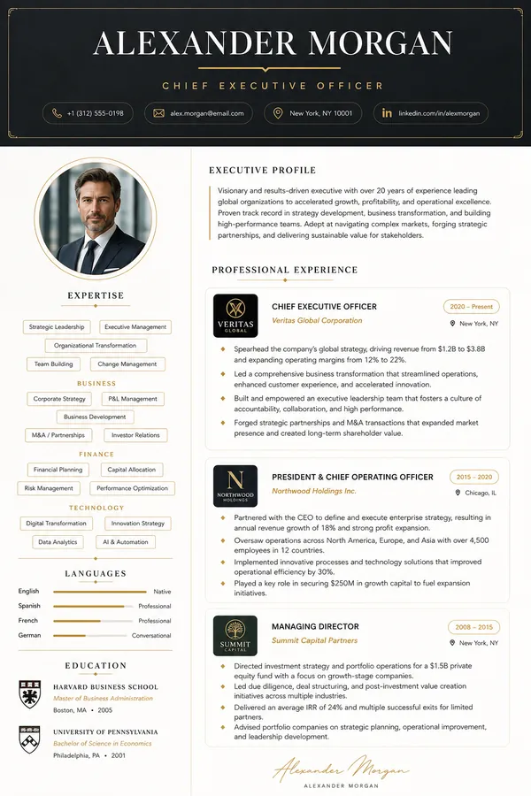 Novus resume template